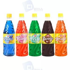 오뚜기시럽 5종세트 슬러시원액 과일향 오렌지 콜라 iTC6+7kTg