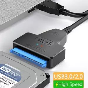 호환 SATA-USB 3.02.0 케이블 전선가리개 2.5인치 외장형 HDD SSD 하드 드라이브용 6Gbps SATA 3 22핀 어댑