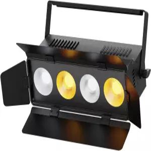 반 도어가 있는 무대 조명 4x50W LED 파캔 DMX512 사운드 활성화 쿨 화이트 및 웜 COB 이벤트 웨딩 파티