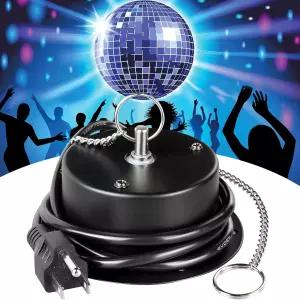1RPM 저속 디스코 볼 모터 헤비 듀티 미러 전기 로테이터 DJ 파티 라이트 홈 밴드 크리스마스 위한 4인치 -