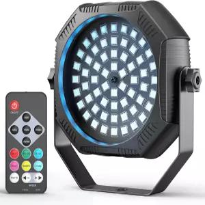 눈부신 스테이지 충전식 스트로브 조명 60개의 LED RGB 미니 리모컨 및 사운드 활성화 제어 모드가 있는
