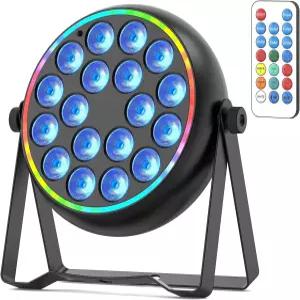 스테이지 조명 RGBW LED 파라이트와 헤일로 점프 스트로브 페이드 체이스 펄스 효과가 있는 미니 업라이트