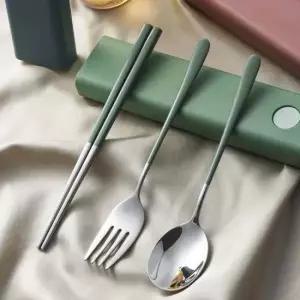 포크세트 휴대용 캠핑 도시락 식도락 수저통 수저 도시락
