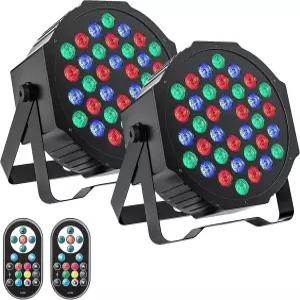 결혼식 파티 클럽 크리스마스 무대 조명을 위한 U King LED Par Lights DJ Stage Lighted RGB 36 사운드