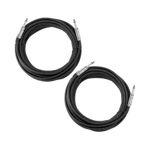 Jlelectro 15피트 12AWG 스피커 케이블 1/4인치 TS에서 [CCA가 아닌 진정한 OFC 퓨어 구리] 기타 앰프 PA