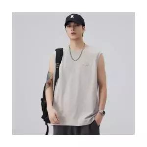 엘럽 남성용 조끼 프린트 민소매 나시 면 데일리 상의 박템1
