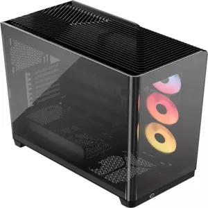 프레임 4500배 RS 미드 타워 PC 케이스 - 사전 설치된 팬 높은 공기 흐름 모듈식 디자인 GPU 안티색 리버스