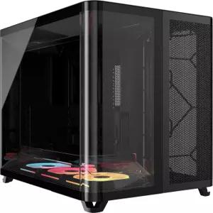 AIR 5400 LX-R RGB iCUE 링크 트리플 챔버 미드 타워 PC 케이스 - 3배 사전 설치된 리버스 로터 팬 저소음