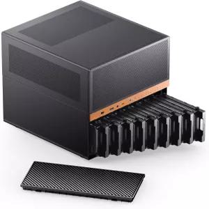 JONSBO N6 NAS 케이스 ATX PC 9HDD/SSD 드라이브 베이 핫 스왑 전원 공급 장치 설치 위치 3개 지원 ATX/SFX