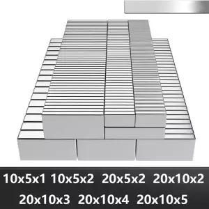 호환  N35 초강력 네오디뮴 자석 블록 NdfeB 강력한 영구 자석 냉장고 20x10x2 20x10x3mm