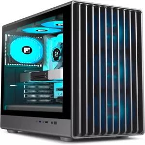 FOIFKIN M1 PC 케이스 - 사전 설치된 6 PWM 팬 3 x 120mm ATX 미드 타워 컴퓨터 게이밍 RAD 지원 타입-C