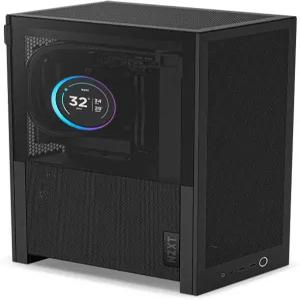 H2 플로우 미니 ITX 20.7L 고풍량 PC 케이스 120mm 상단 팬 2개와 PCIe 5.0 라이저 케이블 GPU 라디에이터