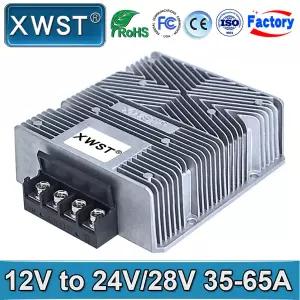 호환  XWST DC-DC 12V 승압 컨버터 24V 28V 부스트 컨버터 35A 40A 50A 65A 전압 조정기 방수 전원 공급 모