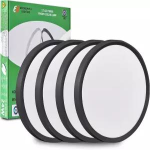 4PK 12인치 LED 플러시 마운트 천장 조명 24W 2520LM 3000K/4000K/6000K CCT 선택 가능 복도 주방 침실