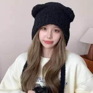 겨울 곰돌이귀 후드 끈모자 1P 방한모 바라클라바 귀도리후드모자
