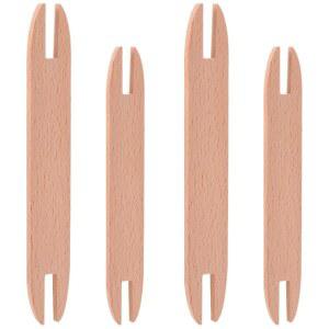 FAVOMOTO 4PCS 나무 직조 셔틀, 크로셰 바늘 도구 셔틀 뜨개질 스틱 u200BHand 제작 DIY 공예 스웨터 스카프 태피스트리 액세서리
