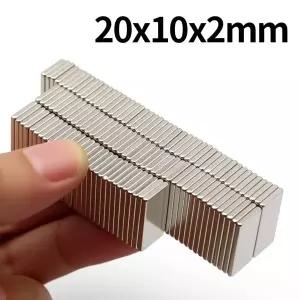 호환  20x10x2mm 초강력 네오디뮴 자석 N35 NdfeB 영구 자석 블록 강력 냉장고