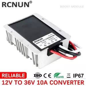 호환  RCNUN 방수 DC 컨버터 전원 공급 장치 부스트 모듈 12V-36V DC 컨버터 36V 10A 360W