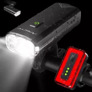 APECYC 슈퍼 브라이트 바이크 라이트 세트 18000LM USB 충전식 자전거 프런트 헤드라이트 및 리어