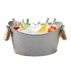 스테인리스버킷양동이 양동이 파티용 아이스 12L 욕조 Silver 버킷 음료 바스켓