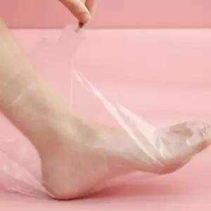 발 양말 풋 흡수 크림 보습 100매 비닐 관리 일회용