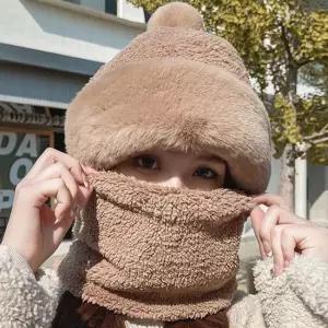 뽀글이 방울 포인트 넥워머 모자 겨울 패션 코디 목보호폴라 목방한 넥토시 넥워모