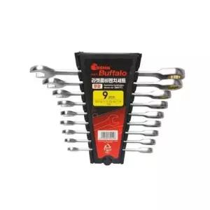 73015 라쳇콤비렌치세트-무광 9pcs 복스 수작업 작업 렌치