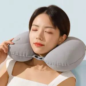 [하프클럽/알티피아]휴대용 여행용 경량 목베개 기내용 목쿠션 펌프