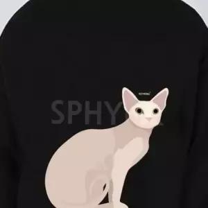 여자 키밍 맨투맨 티셔츠 기모맨투맨 긴팔 스핑크스 고양이 남자