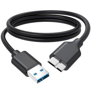 JasRoom 외장 하드 드라이브 케이블 3 FT, 5Gbps 고속 USB 3.0 마이크로 B 코드 교체용 Seagate WD My Passport Toshiba Canvio LaCie Elements SSD, 카메라, 브라더 모바일 스캐너, 노트북, 태블릿