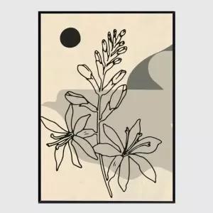 자취방꾸미기 인테리어액자 Abstract Flower 1 A2사이 그림액자