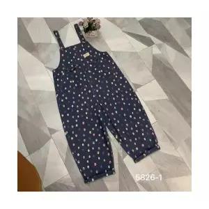 여성 사랑스러운 점프슈트 데님 멜빵바지 가을 빈티지 컬러 도트 캐주얼 바지 OOTD3