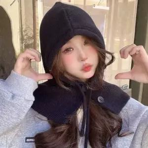 데일리 바라클라바 방한 버튼 겨울철 후드 워머 워머후드