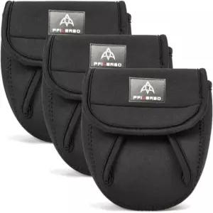 PFILERO 3PCS 낚시 방적 릴 커버 가방 미끼 캐스팅 트롤링 보호 케이스 파우치 슬리브 장갑 1000-8000 시리즈 3사이즈(삼엘-3팩) Samll-3Pack