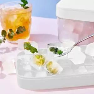 원형 홈카페 식약처인증 위생실리콘 얼음트레이 ICE 보관통