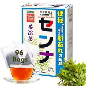 야마칸 세나 티백, 소화 균형을 위한 부드러운 움직임 허브 차, 부드럽고 마시기 쉬운, 카페인 없음, 96 카운트, 일본산