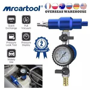 MRCARTOOL 자동차 냉각수 리필 도구 키트, 압력 테스터, 자동차 풀 진공 라디에이터 압력 테스터 게이지,