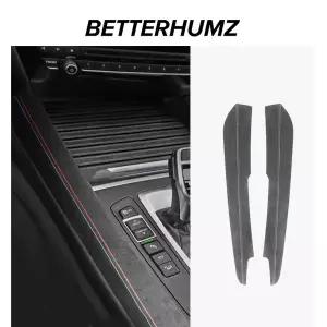 BMW X5 F15 용 Alcantara 센터 콘솔 기어 시프터 사이드 트림 스트립 성능 스티커 자동차 인테리어 액세서
