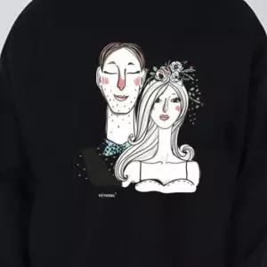 결혼 기모맨투맨 선물 신부 웨딩 키밍 맨투맨 신랑 티셔츠 커플