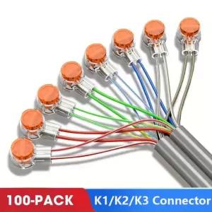 100개/팩 K1 K3 커넥터 배선 이더넷 케이블 전화선 프 RJ45 터미널 K1 100Pcs