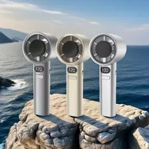 휴대용 핸드 팬 USB Bladeless 충전식 헬드 고속 120 풍속 미니 금