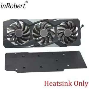백플레인이 있는 비디오 카드 방열판 기가바이트 XT 쿨러 RX 5700 5600 ba plate 검정색 RGB 없음