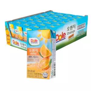 Dole 과즙100% 프리미엄 오렌지 주스 120ml x 32팩 (1박스)