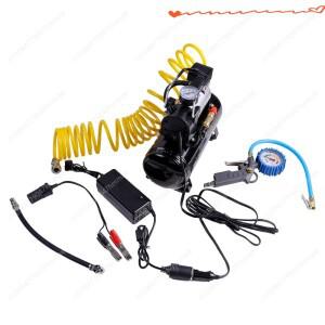 12V220V 2.5 4L 소형 무오일 저소음 미니 타이어 공기주입 펌프 에어 리저버 자동차 도색용 휴대용