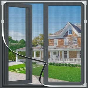 RELIANCE 유리 섬유 자석 창문 스크린 DIY 조절 가능한 59인치 x39인치 메쉬 자동 닫힘 그물 커버 교체
