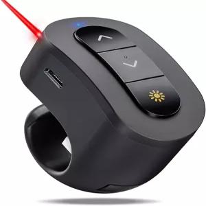 파워포인트 키노트 맥 노트북용 충전식 핑거 링 무선 프레젠테이션 클리커 - 2.4GHz RF를 지원하는 USB