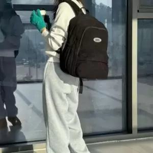 골덴 소재 작은 외출용 할머니 백팩 엄마 선물 여행용 배낭 가방