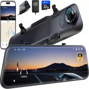 Pelsee P12 Pro 4K 미러 대시 캠 ADAS 및 BSD 포함 5.8GHz WiFi 20MB/s 다운로드 후면 뷰 카메라 전면