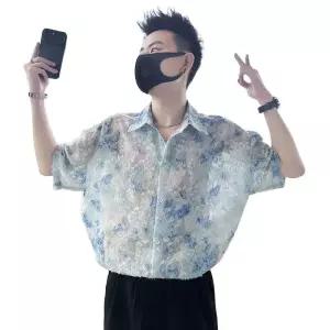 남성여름셔츠 꽃무늬 복고풍 클래식핏 반팔셔츠 하와이안 남방 긴팔 구김없는 여름셔츠