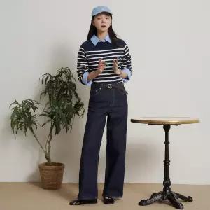 빈폴 레이디스 B my 데님 스트레이트 팬츠 네이비 BF6221N03R N03R